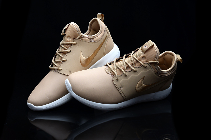 Nike Roshe 2 Leather PRM Wheat Yellow Shoes - Click Image to Close